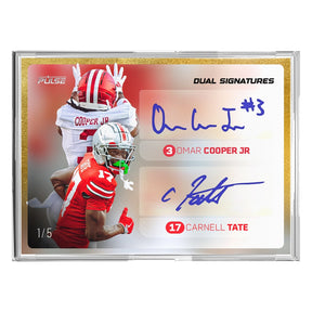 2025 Pulse On Demand Championship Dual Signatures – Omar Cooper Jr & Carnell Tate Autograph Card