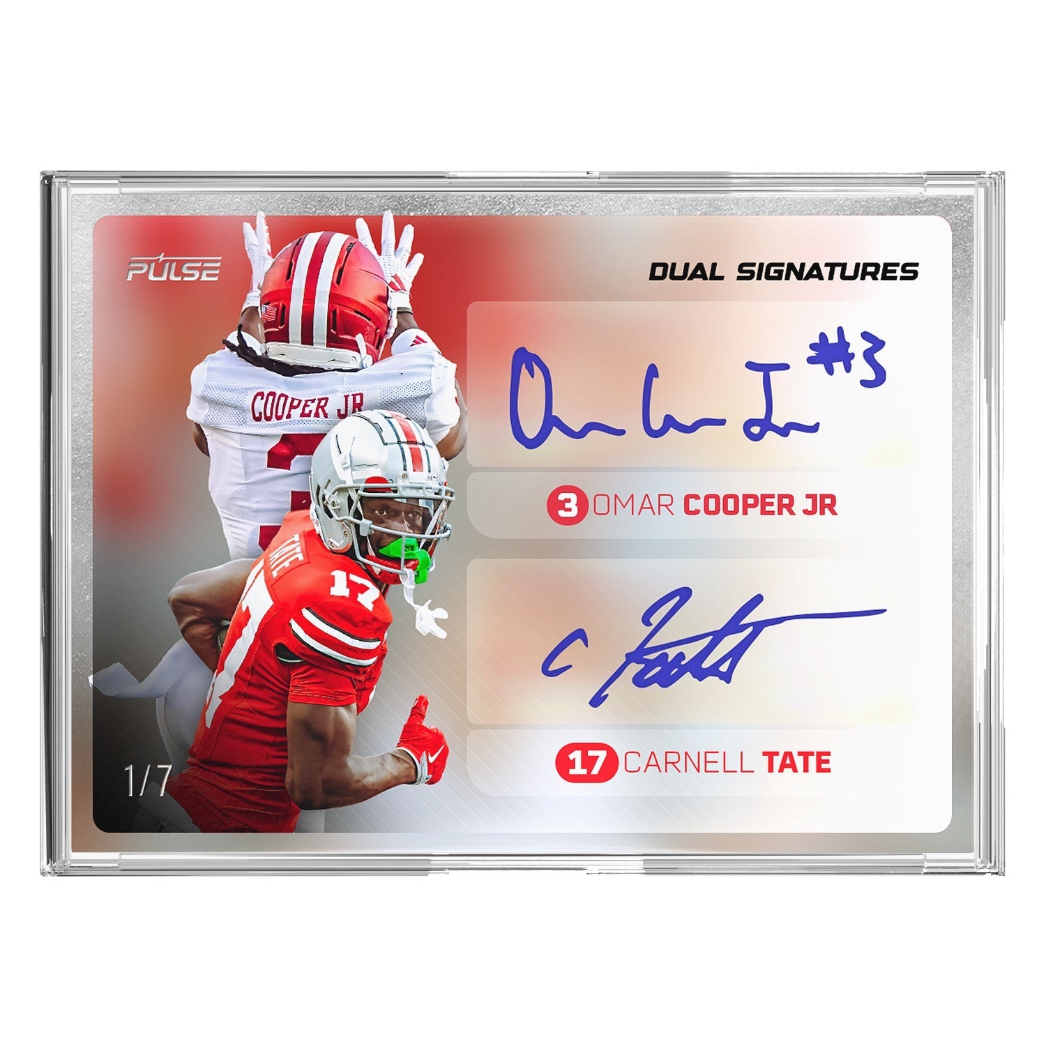 2025 Pulse On Demand Championship Dual Signatures – Omar Cooper Jr & Carnell Tate Autograph Card