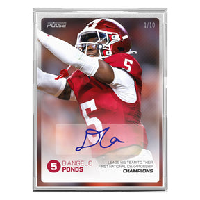 2026 Pulse On Demand D'Angelo Ponds Autographed Champions Card