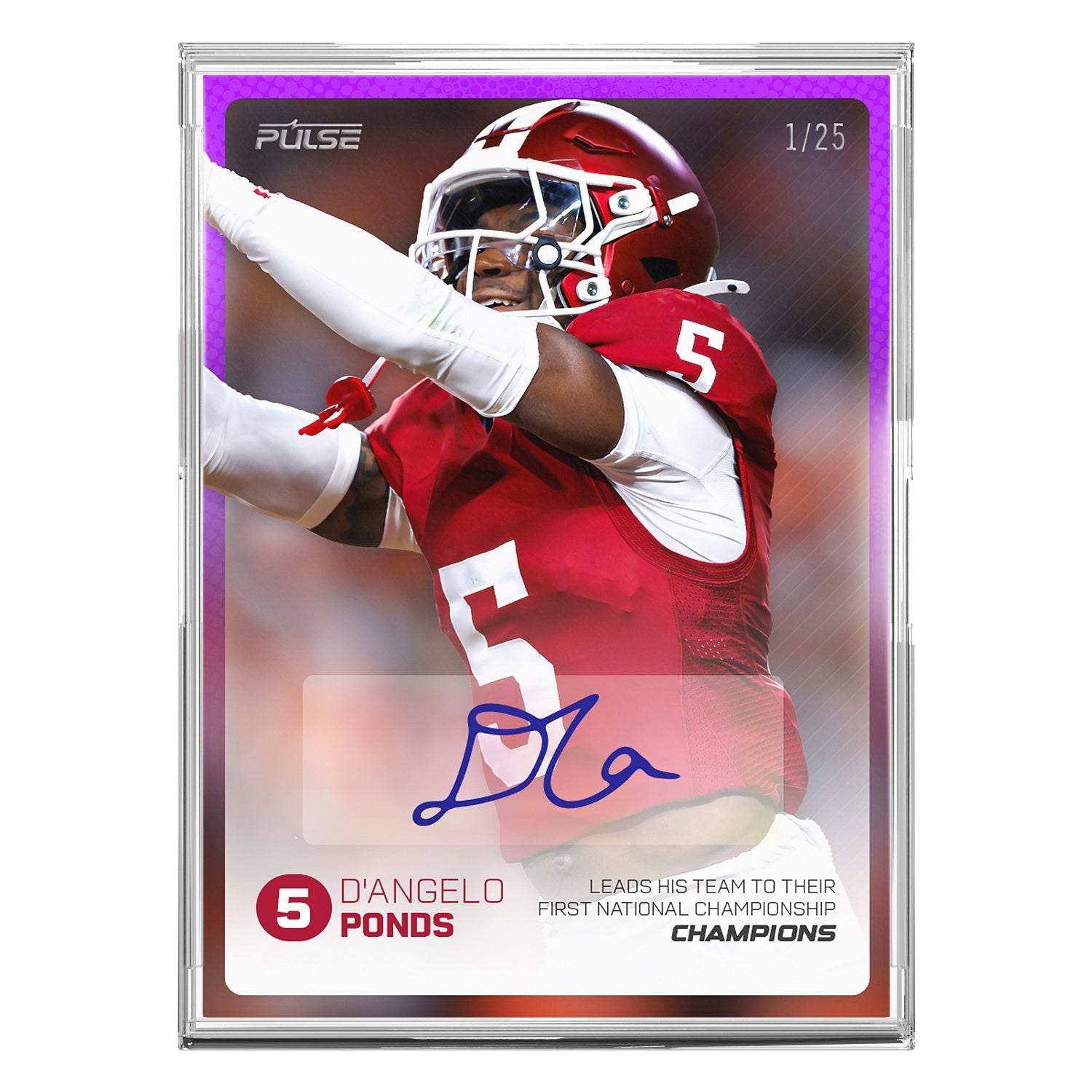 2026 Pulse On Demand D'Angelo Ponds Autographed Champions Card
