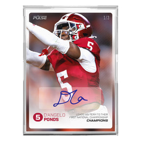 2026 Pulse On Demand D'Angelo Ponds Autographed Champions Card