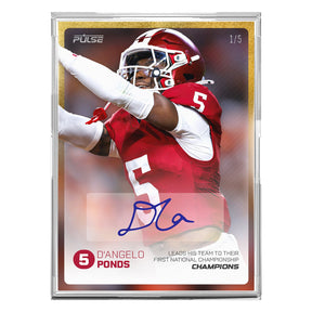 2026 Pulse On Demand D'Angelo Ponds Autographed Champions Card