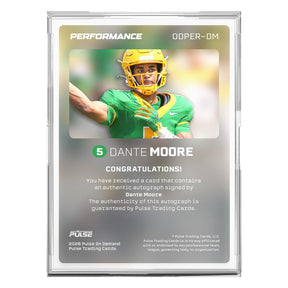 2026 Pulse On Demand Dante Moore Performance Autograph Card