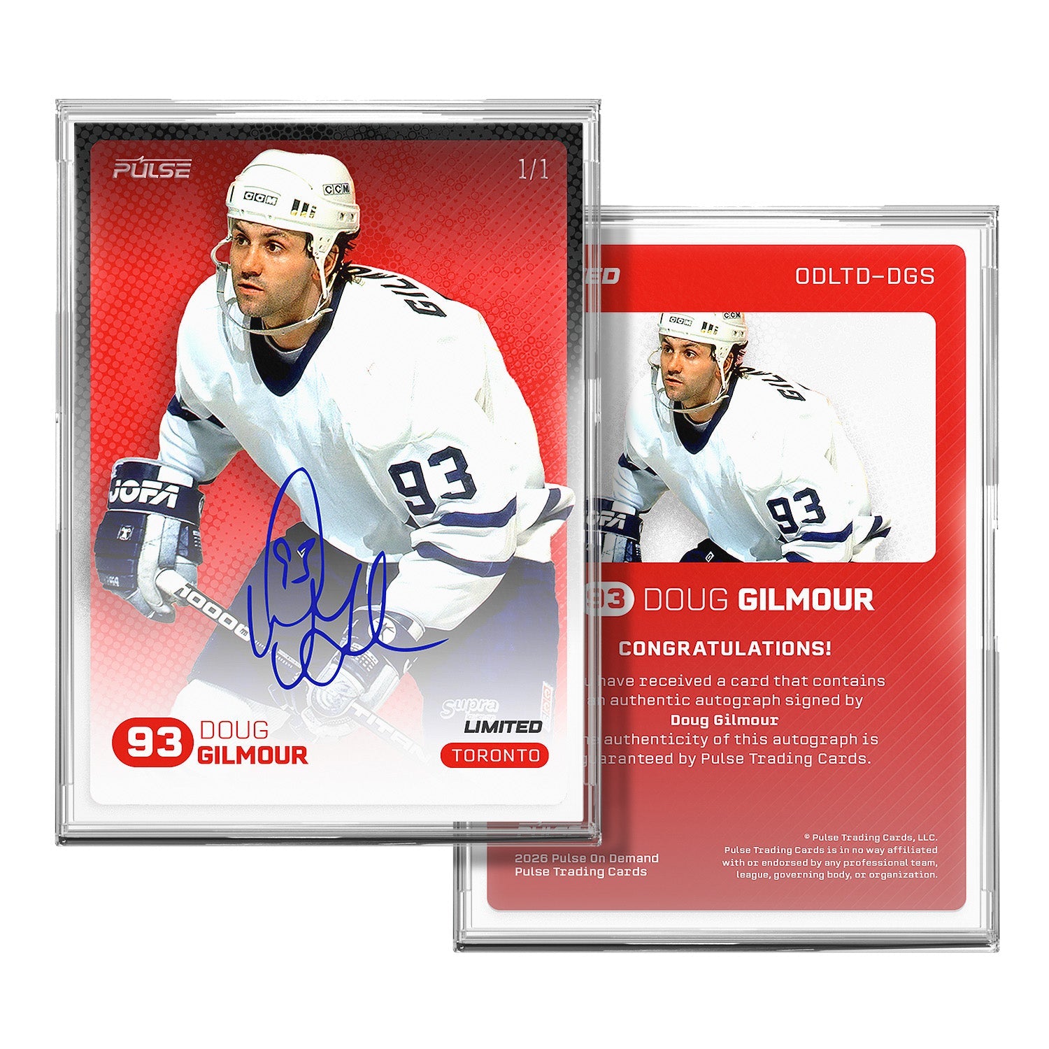 2026 Pulse On Demand Limited – Doug Gilmour On-Card Autograph Card