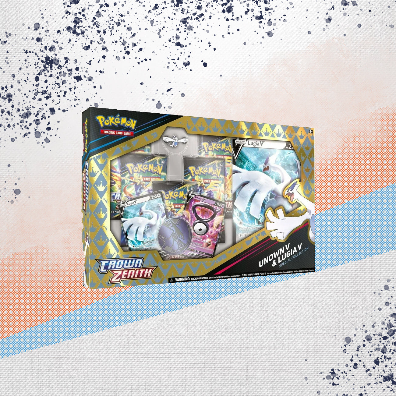 Pokemon Crown Zenith Unown V & Lugia V Special Collection Box