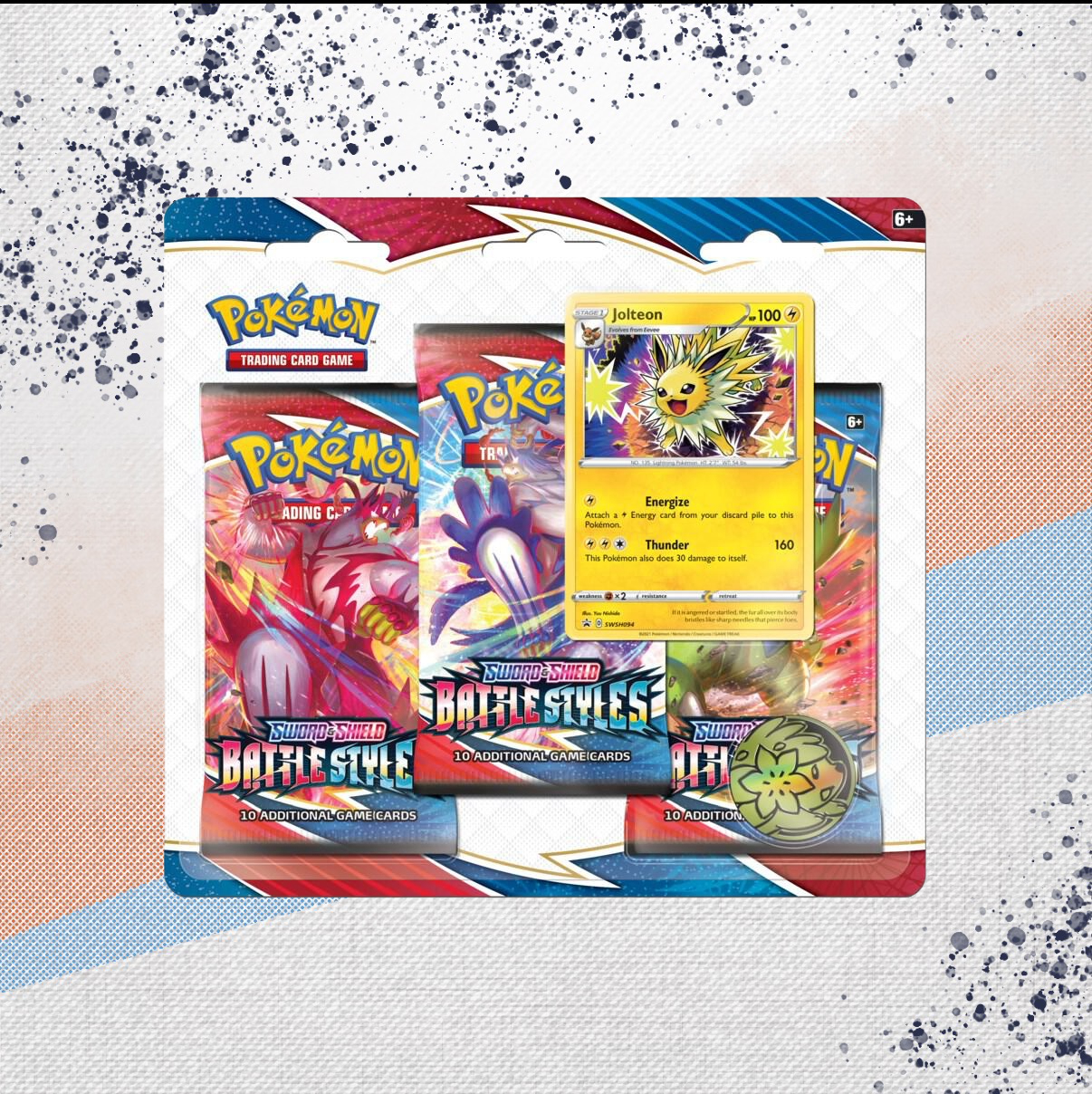 Pokemon Battle Styles Jolteon 3 Pack Blister