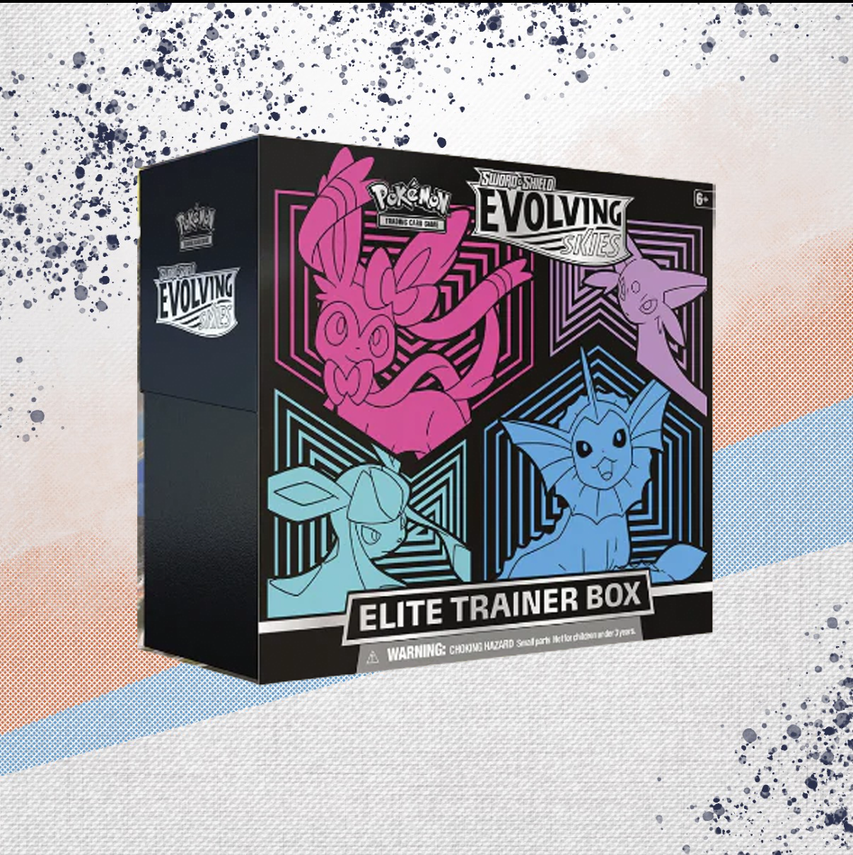 Pokemon Evolving Skies Elite Trainer Box Glaceon/Vaporeon/Sylveon/Espeon