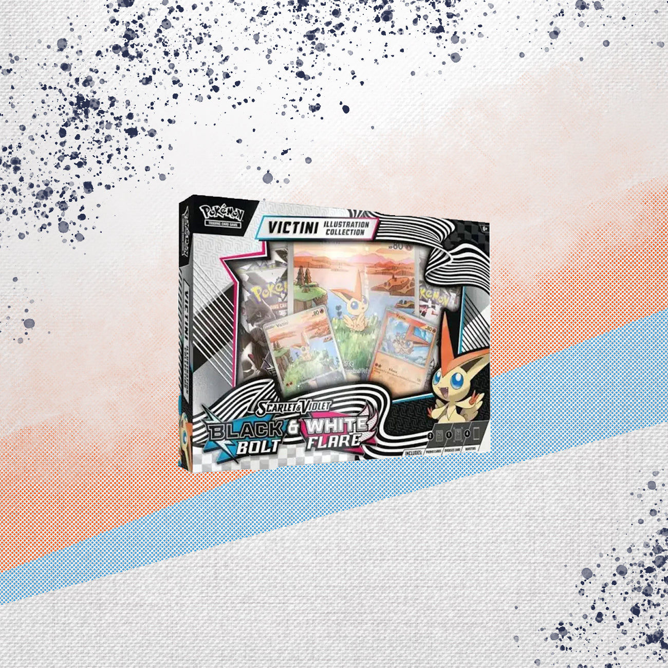 Pokemon Black Bolt & White Flare Unova Victini Illustration Collection Box