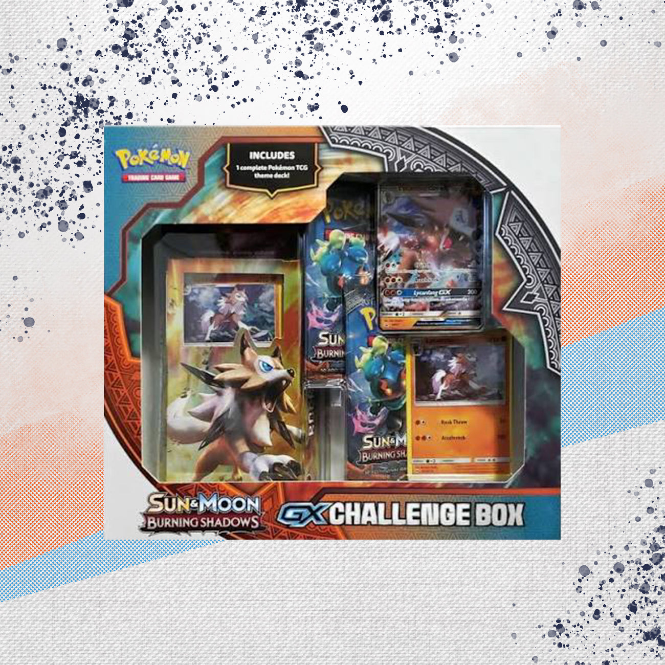 Pokemon Burning Shadows Lycanroc GX Challenge Box