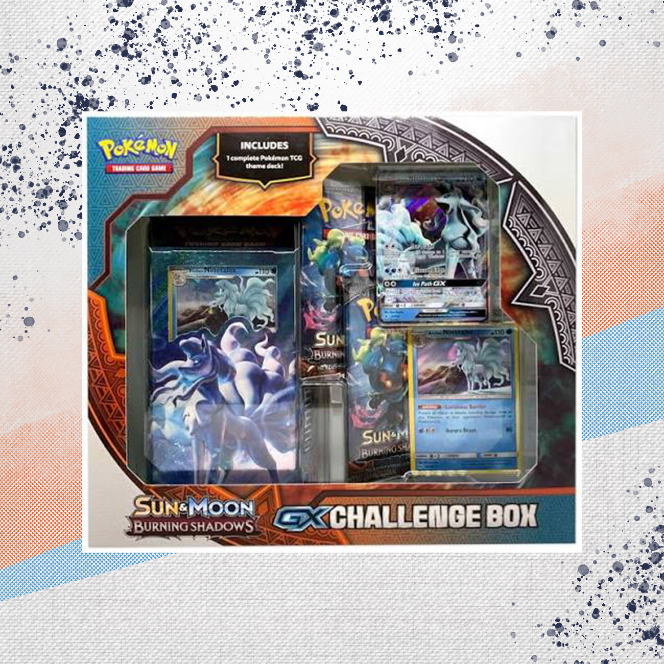 Pokemon Burning Shadows Ninetales GX Challenge Box