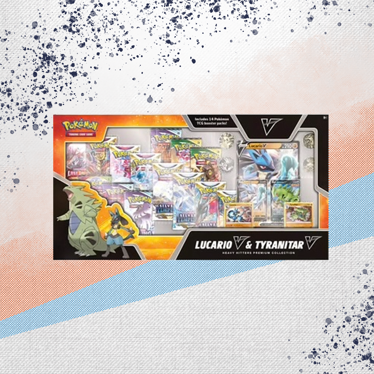 Pokemon Lucario V & Tyranitar V Heavy Hitters Premium Collection Box