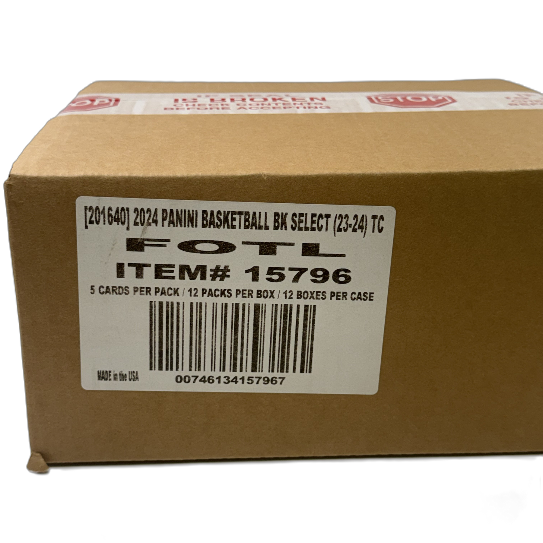 2023/24 Panini Select Basketball 1st Off The Line FOTL Hobby 12-Box Case