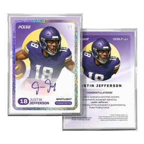 2025 Pulse On Demand Justin Jefferson Autographed Spotlight Card