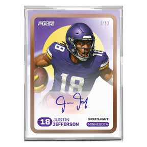 2025 Pulse On Demand Justin Jefferson Autographed Spotlight Card