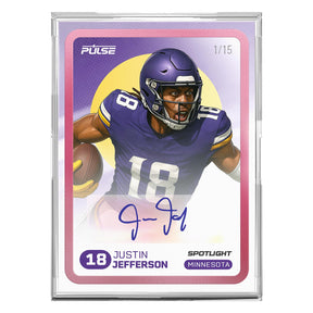 2025 Pulse On Demand Justin Jefferson Autographed Spotlight Card