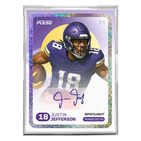 2025 Pulse On Demand Justin Jefferson Autographed Spotlight Card