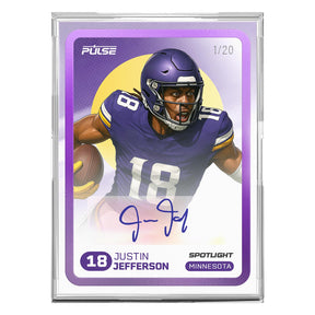 2025 Pulse On Demand Justin Jefferson Autographed Spotlight Card