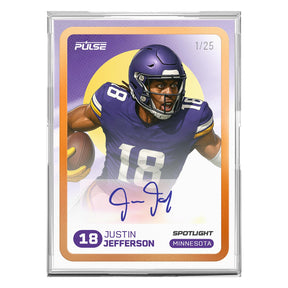 2025 Pulse On Demand Justin Jefferson Autographed Spotlight Card