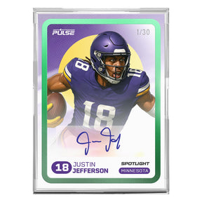 2025 Pulse On Demand Justin Jefferson Autographed Spotlight Card
