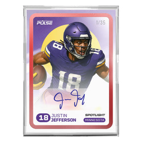 2025 Pulse On Demand Justin Jefferson Autographed Spotlight Card