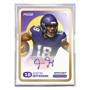 2025 Pulse On Demand Justin Jefferson Autographed Spotlight Card