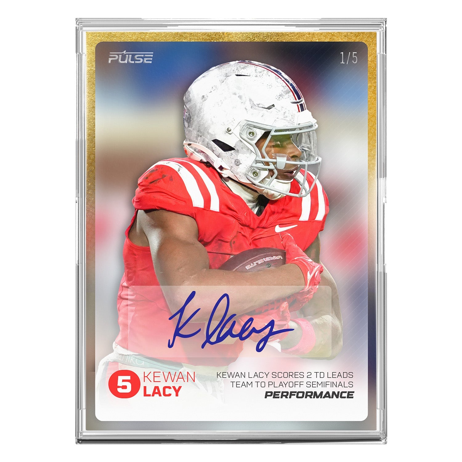 2026 Pulse On Demand Kewan Lacy Performance Autograph Card