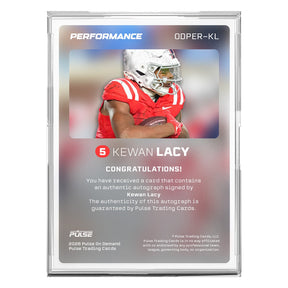 2026 Pulse On Demand Kewan Lacy Performance Autograph Card