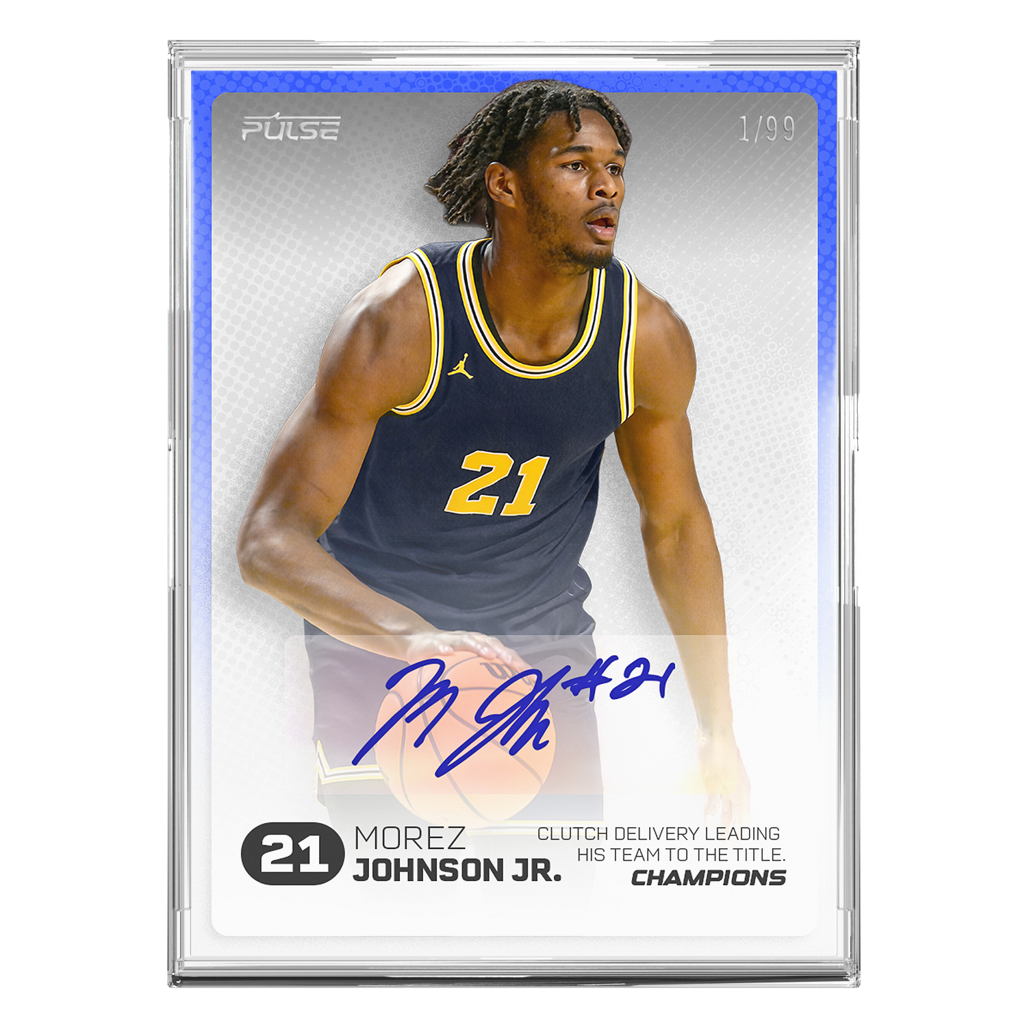2026 Pulse On Demand Morez Johnson Jr. Autographed Champions Card