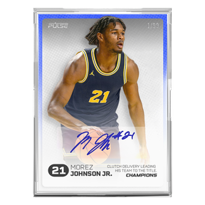 2026 Pulse On Demand Morez Johnson Jr. Autographed Champions Card