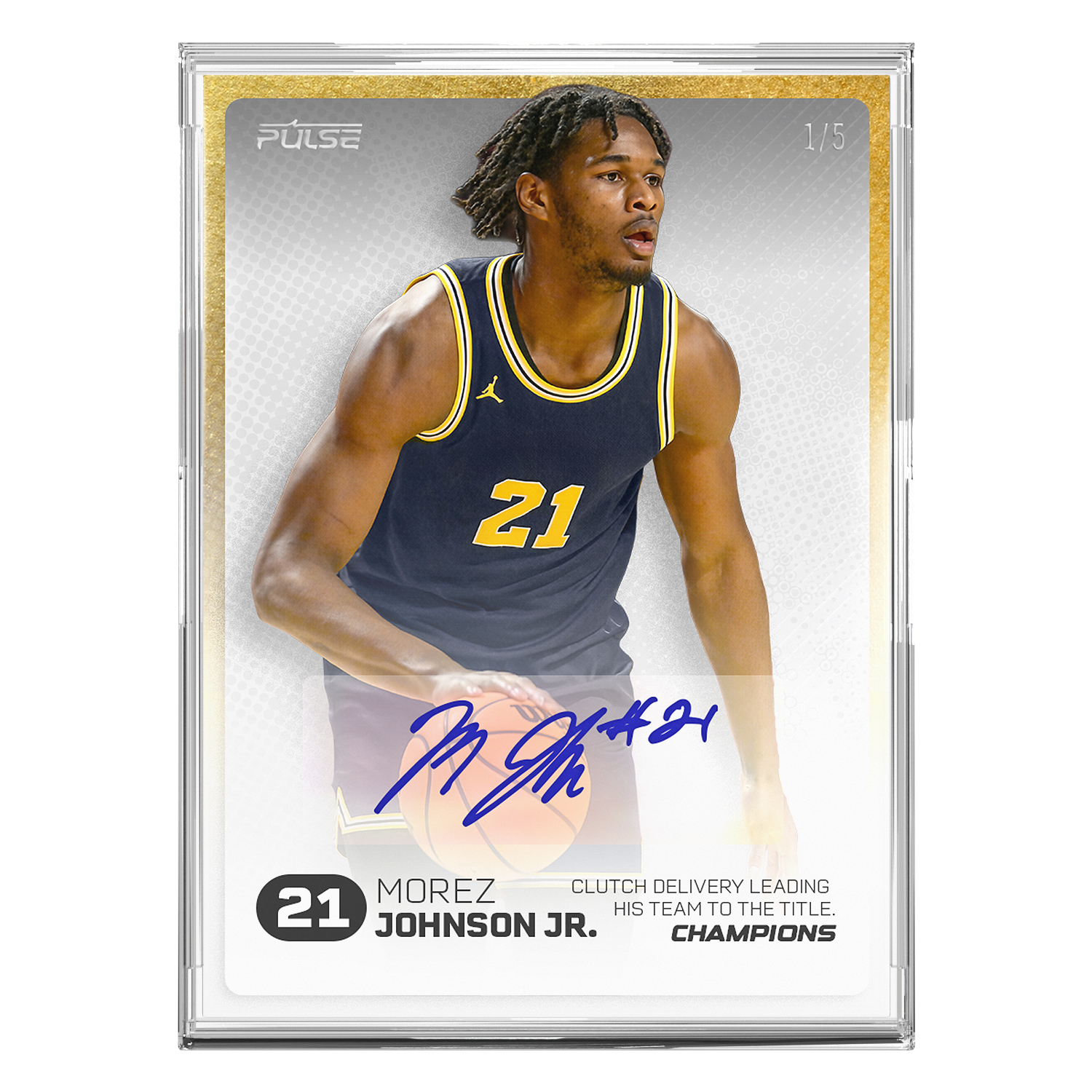 2026 Pulse On Demand Morez Johnson Jr. Autographed Champions Card