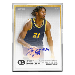 2026 Pulse On Demand Morez Johnson Jr. Autographed Champions Card