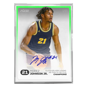 2026 Pulse On Demand Morez Johnson Jr. Autographed Champions Card