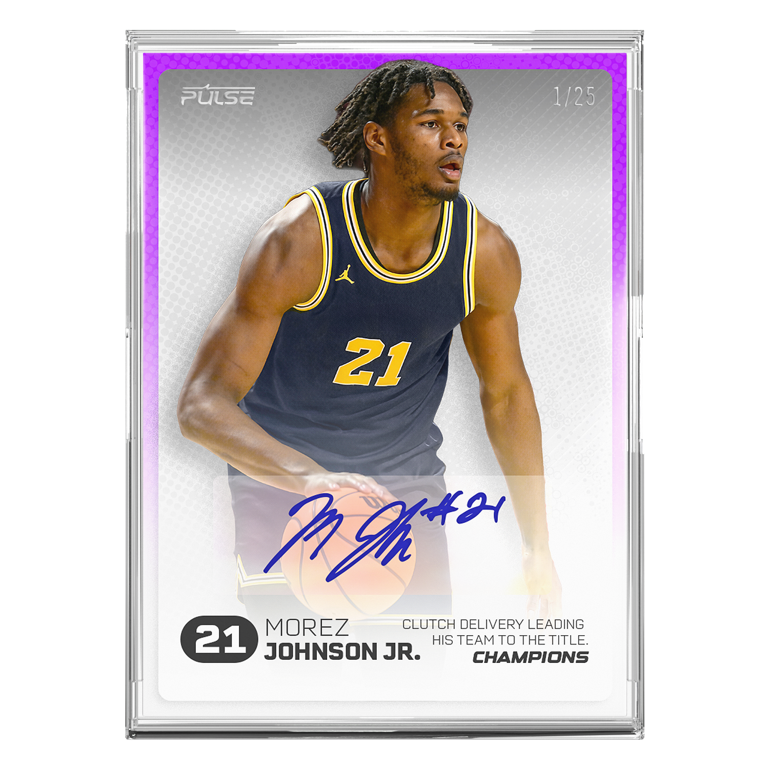 2026 Pulse On Demand Morez Johnson Jr. Autographed Champions Card