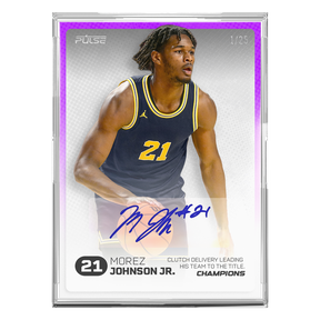 2026 Pulse On Demand Morez Johnson Jr. Autographed Champions Card