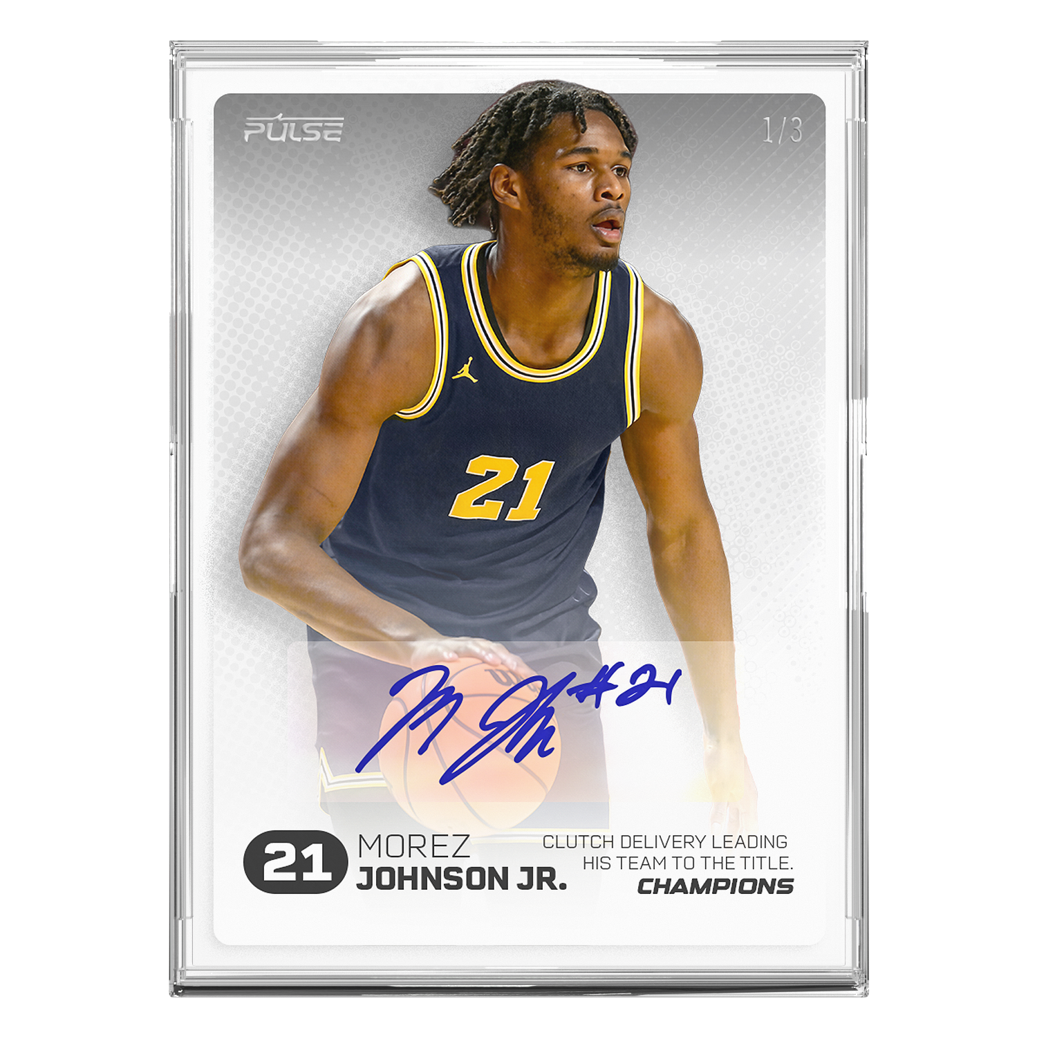 2026 Pulse On Demand Morez Johnson Jr. Autographed Champions Card
