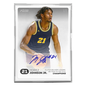 2026 Pulse On Demand Morez Johnson Jr. Autographed Champions Card