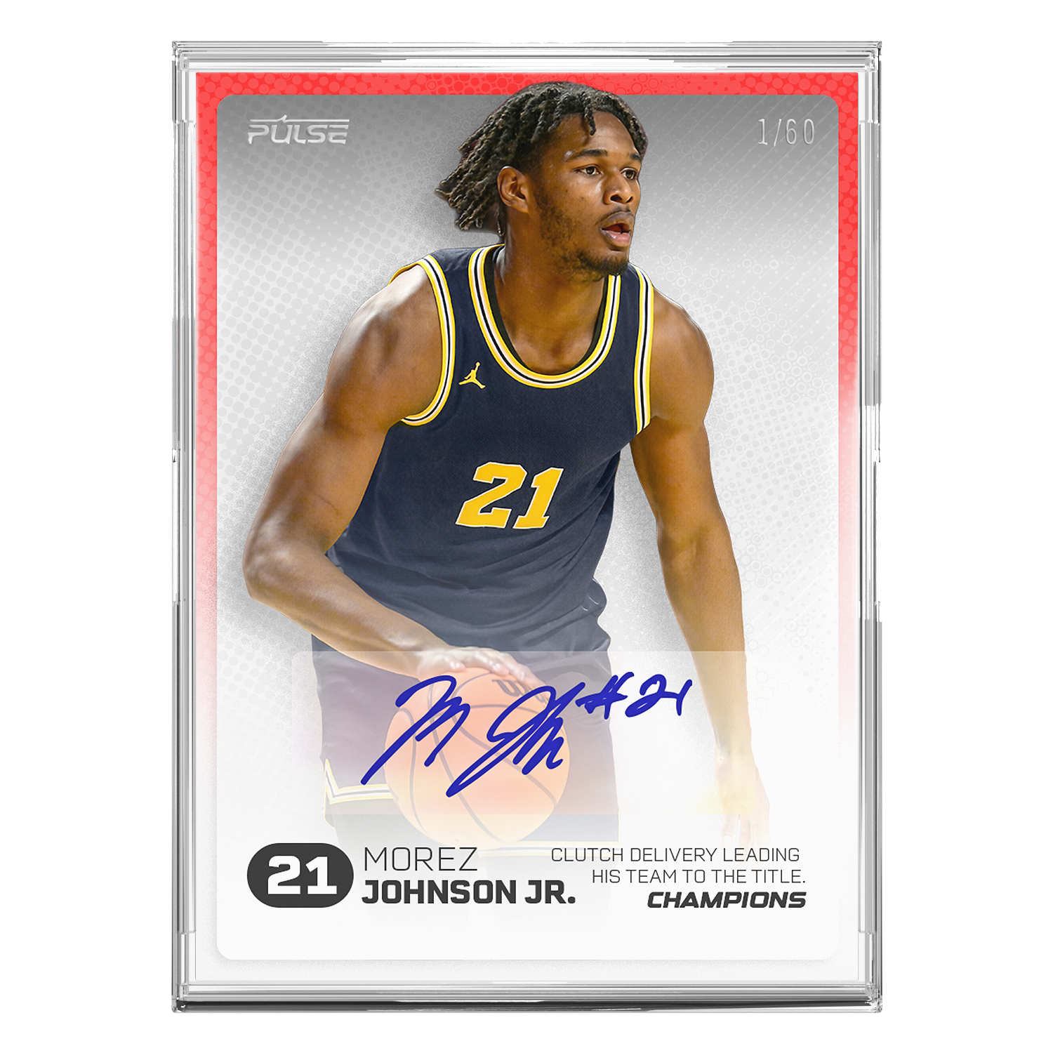 2026 Pulse On Demand Morez Johnson Jr. Autographed Champions Card