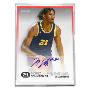 2026 Pulse On Demand Morez Johnson Jr. Autographed Champions Card