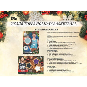 2025/26 Topps Holiday Basketball Countdown Calendar Box