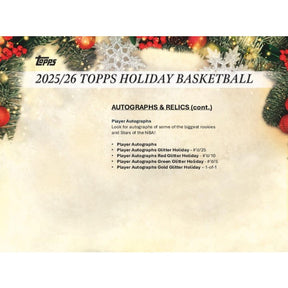 2025/26 Topps Holiday Basketball Mega Box