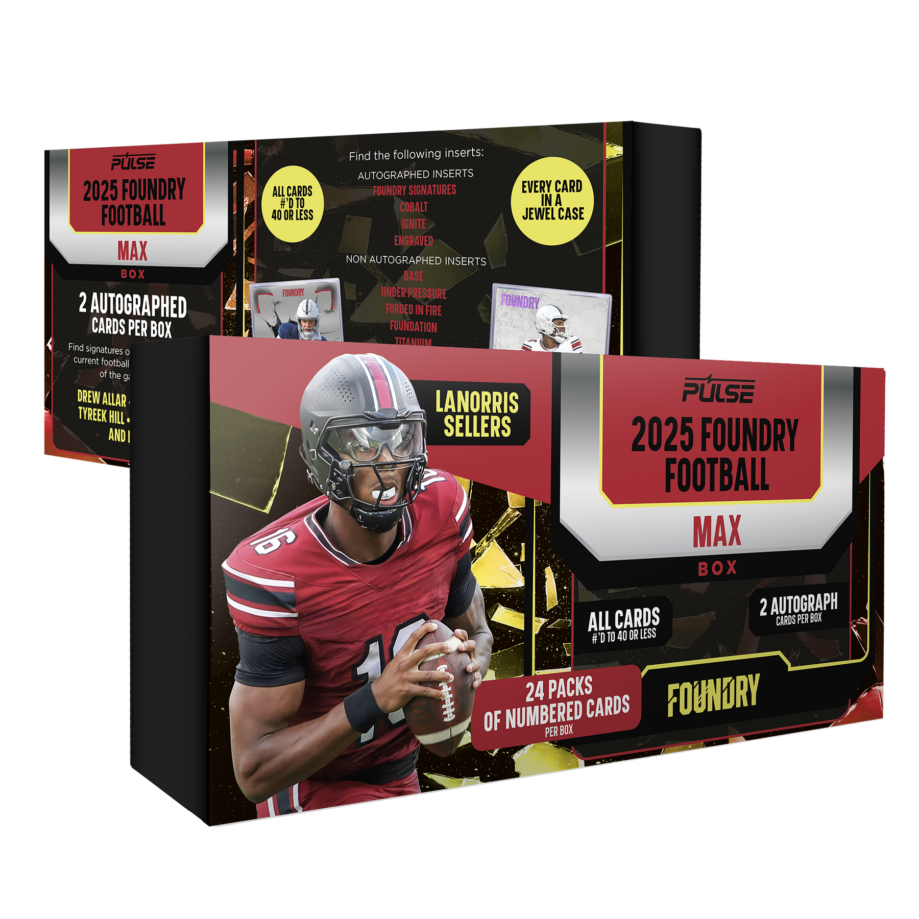 2025 Pulse Foundry Football Booster Box (24 Packs - 2 Autographs Per Box)