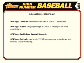 2023 Topps Heritage HIGH Number Baseball Hobby Box