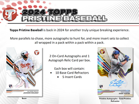 2024 Topps Pristine Baseball Hobby 8 Box Case