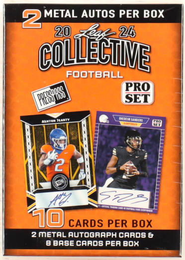 2024 Leaf Collective Football Press Pass Box