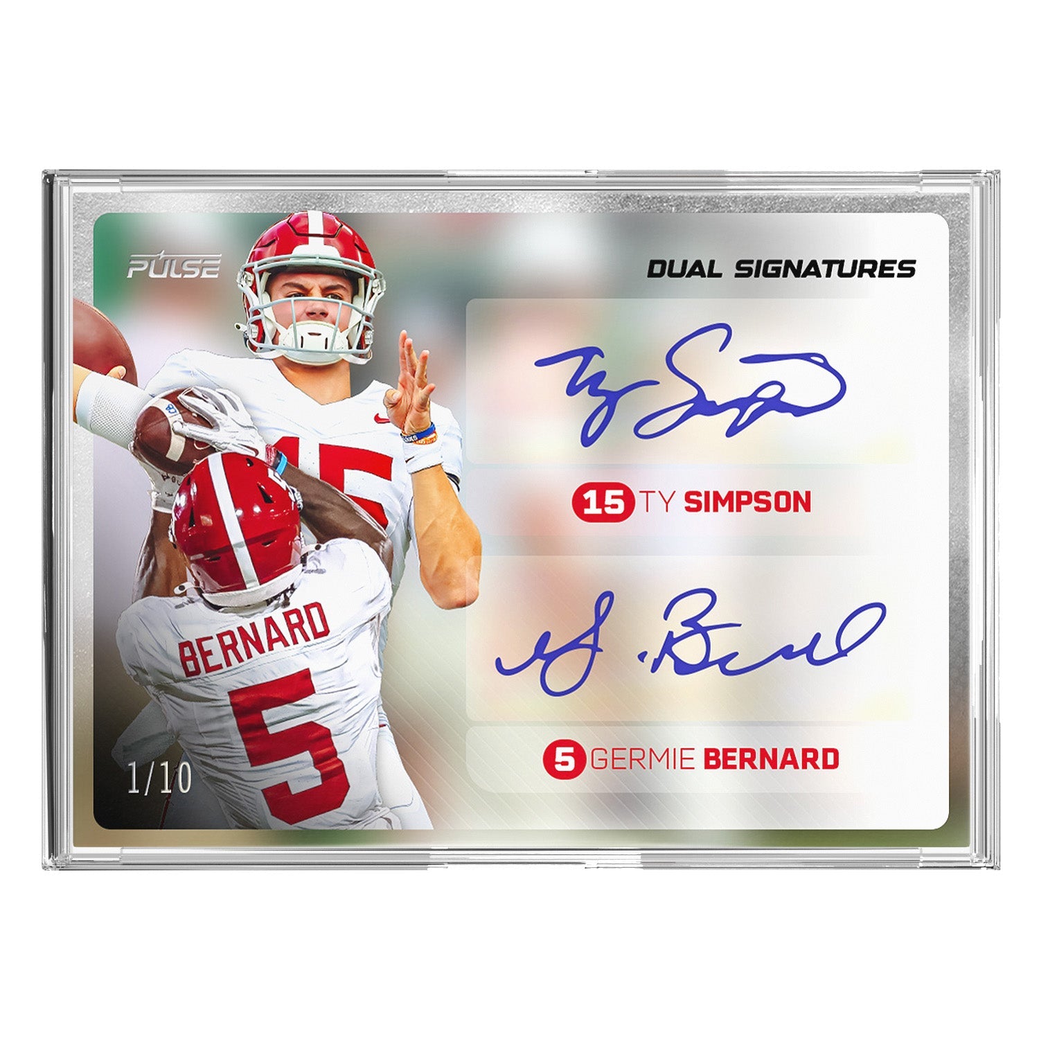 2025 Pulse On Demand Dual Signatures – Ty Simpson & Germie Bernard Autograph Card