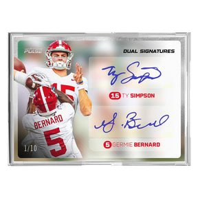 2025 Pulse On Demand Dual Signatures – Ty Simpson & Germie Bernard Autograph Card