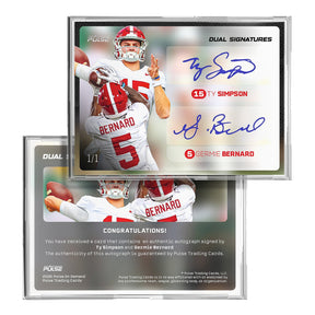 2025 Pulse On Demand Dual Signatures – Ty Simpson & Germie Bernard Autograph Card