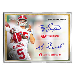 2025 Pulse On Demand Dual Signatures – Ty Simpson & Germie Bernard Autograph Card