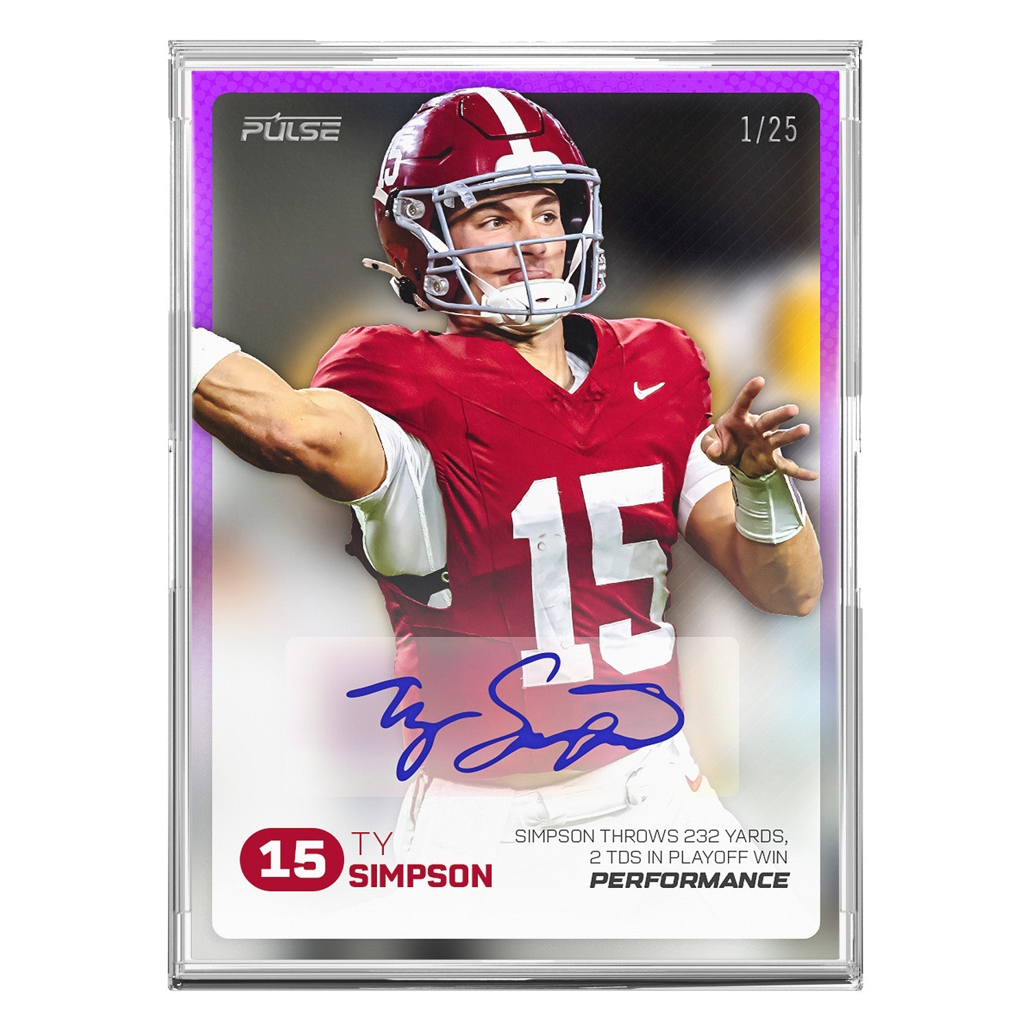 2025 Pulse On Demand Ty Simpson Performance Autograph Card