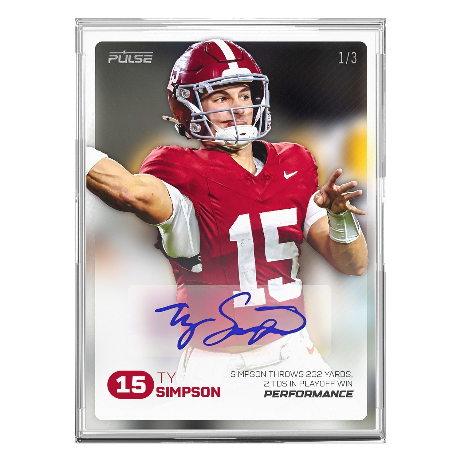 2025 Pulse On Demand Ty Simpson Performance Autograph Card